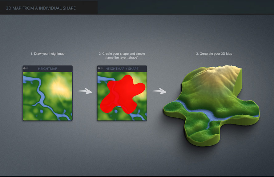 Create your own Heightmap-3d-ps